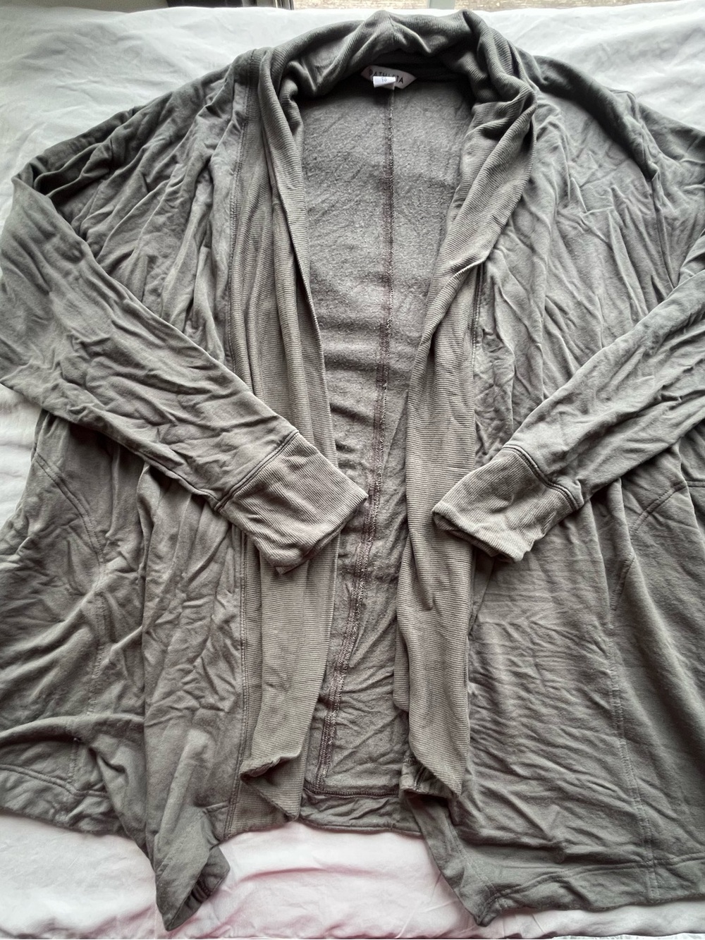 Athleta Pranayama Restore Wrap Cardigan Soft Pocket Long Sleeve Womens XL Cozy